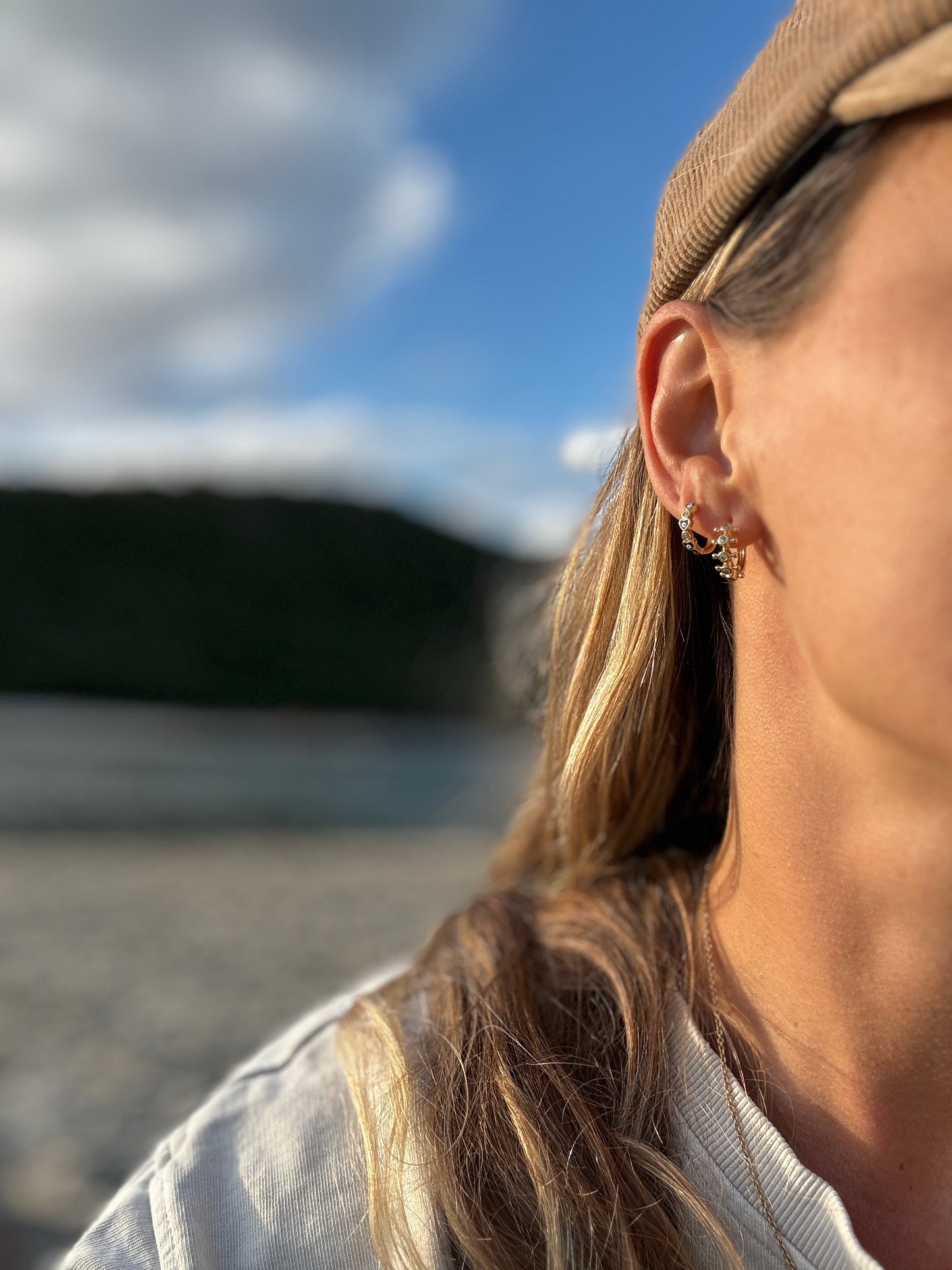 Protection 14K gold fill huggie hoops
