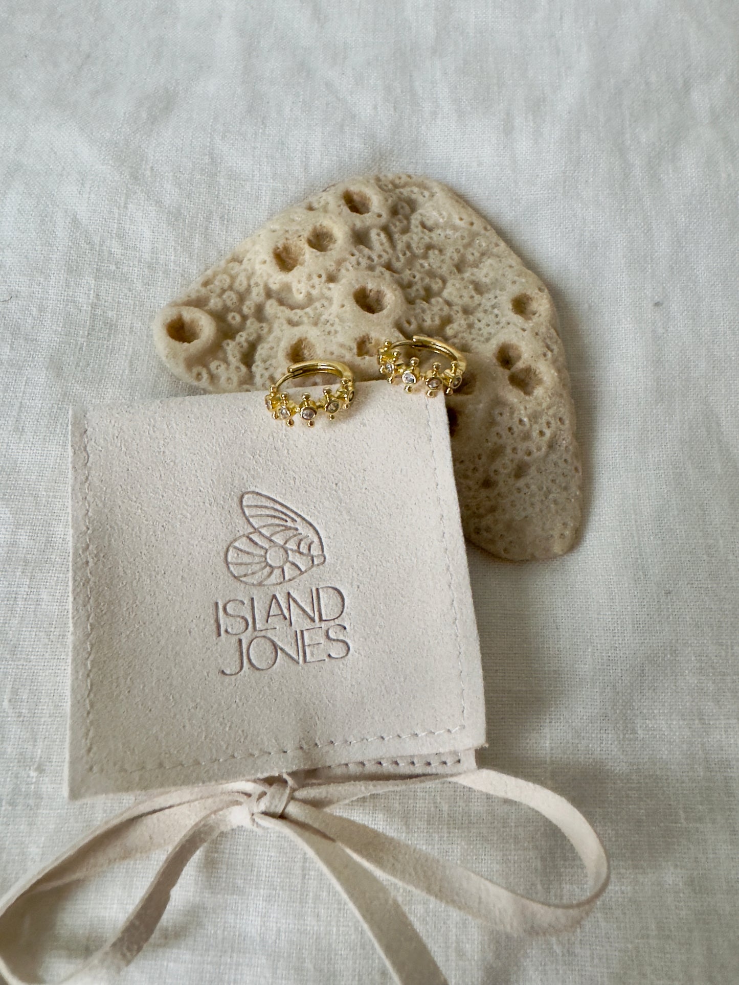 Coral 14K Gold fill Huggie Hoops