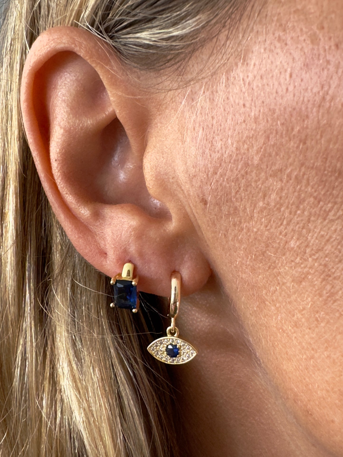 Eye of protection 14K Gold Fill huggie hoops