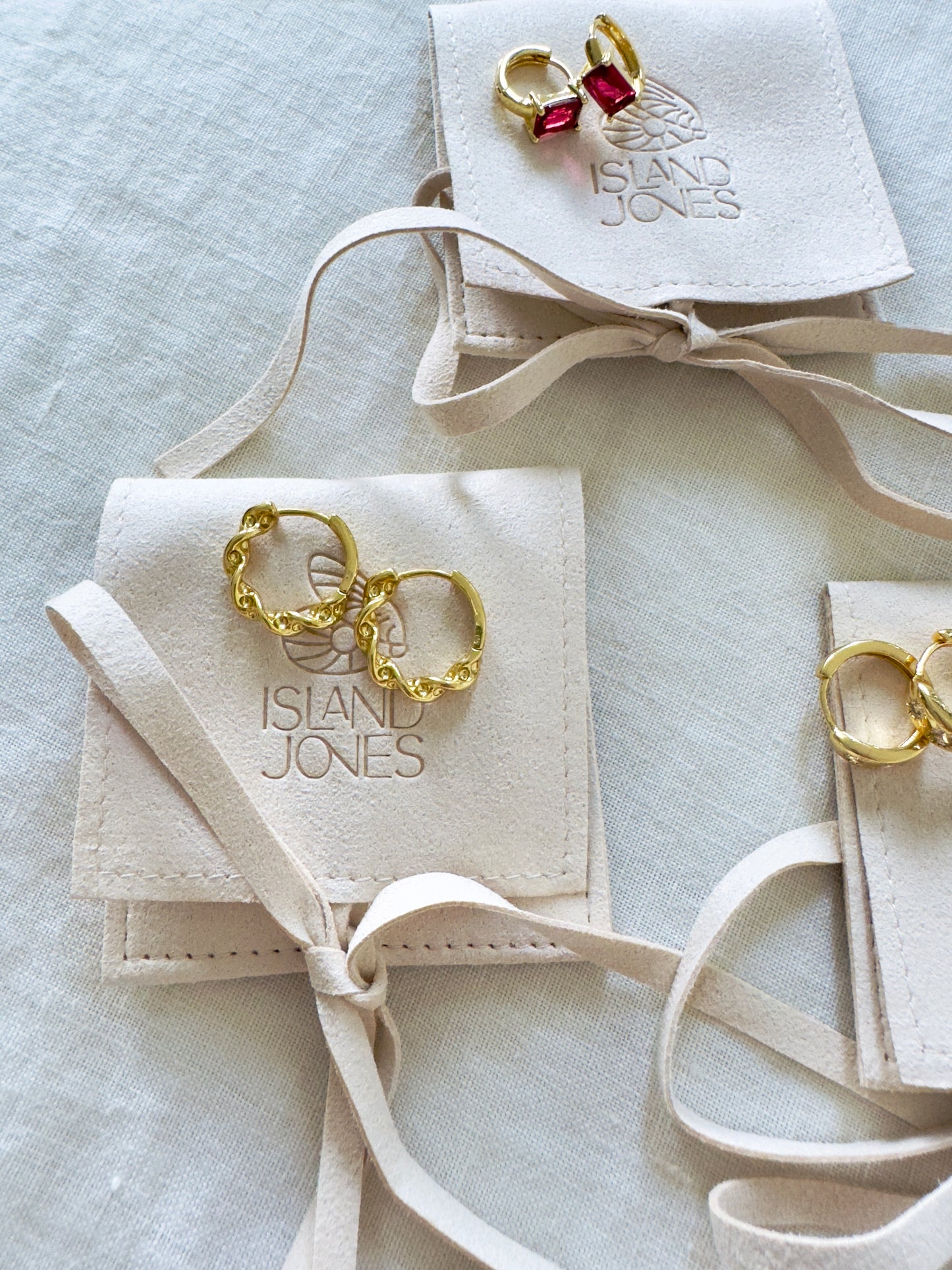Kelp Twist 14K gold fill Huggie Hoops