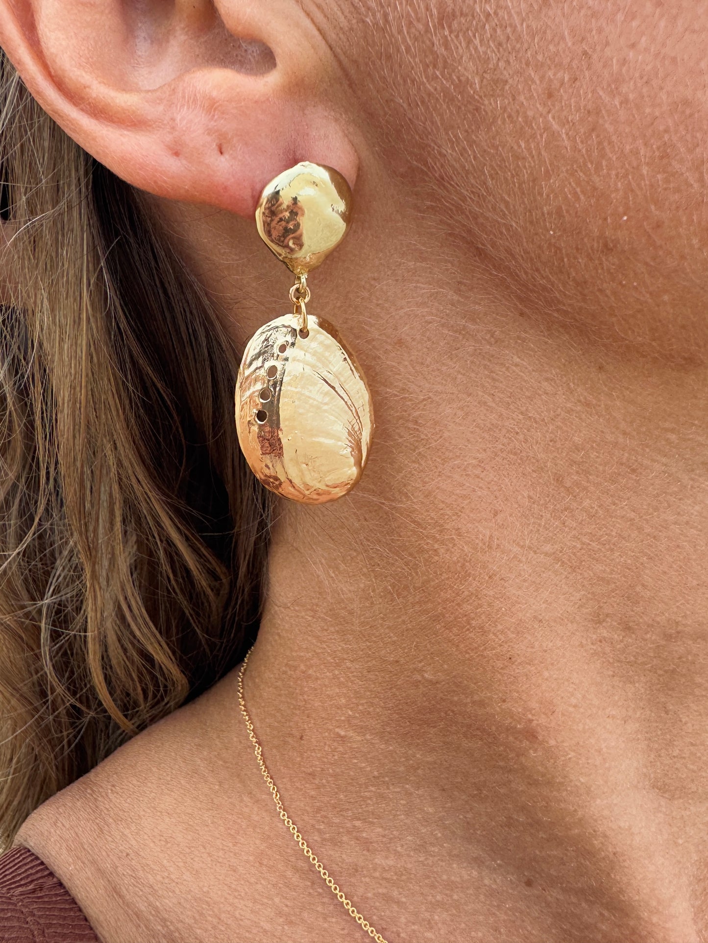 Paua Molten drop earrings