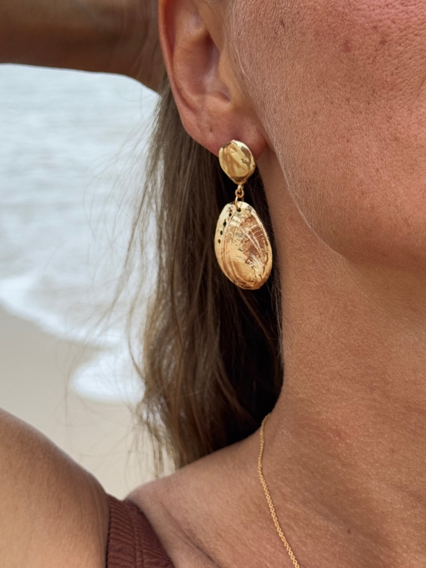 Paua Molten drop earrings