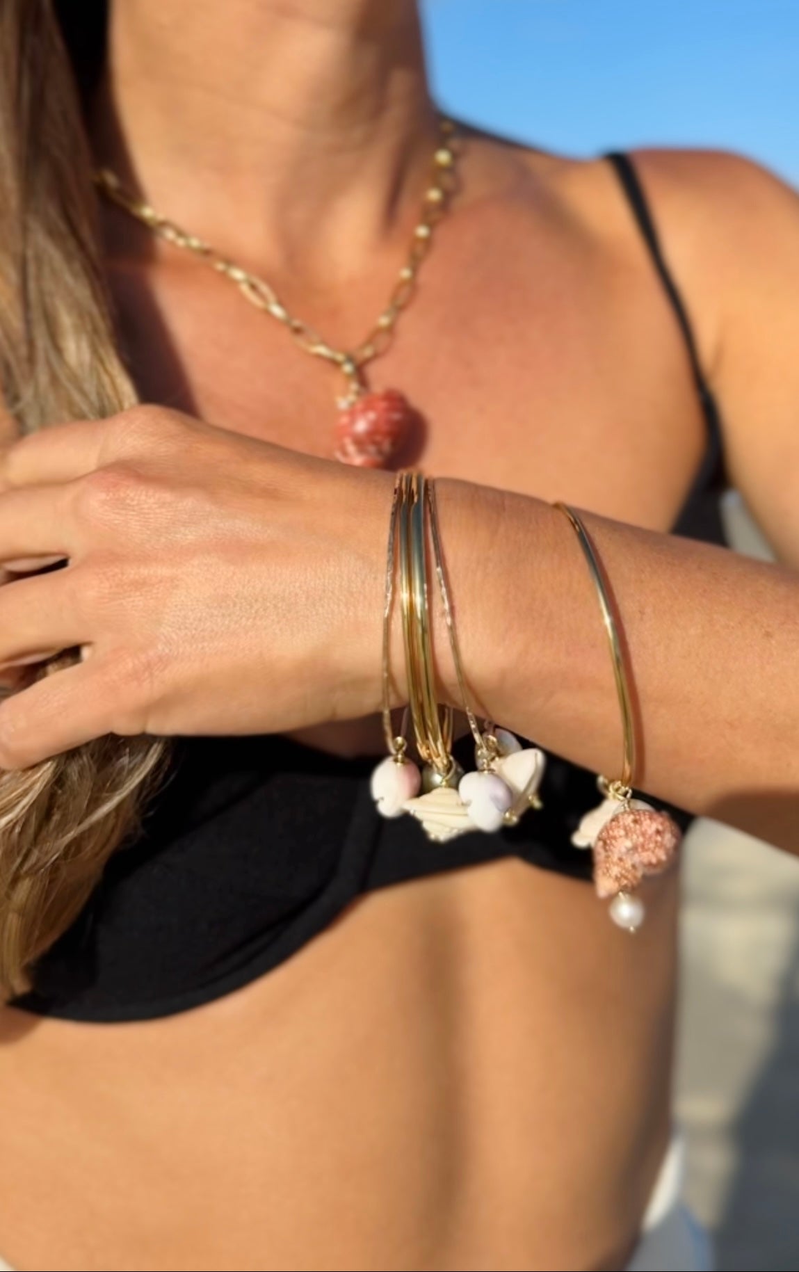 Ocean 14K Gold fill bangle - Customisable