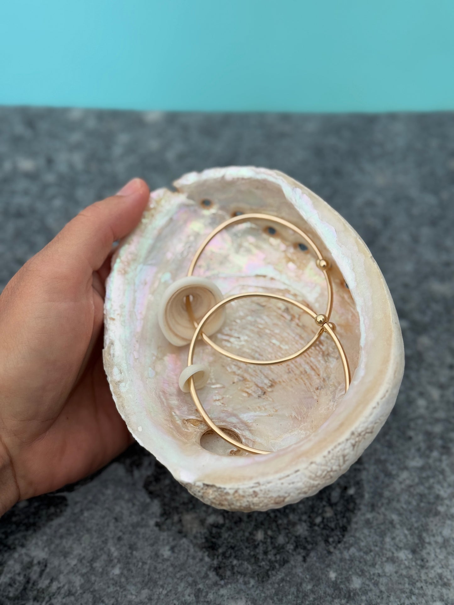 Puka Shell 14k Gold Fill Bangle