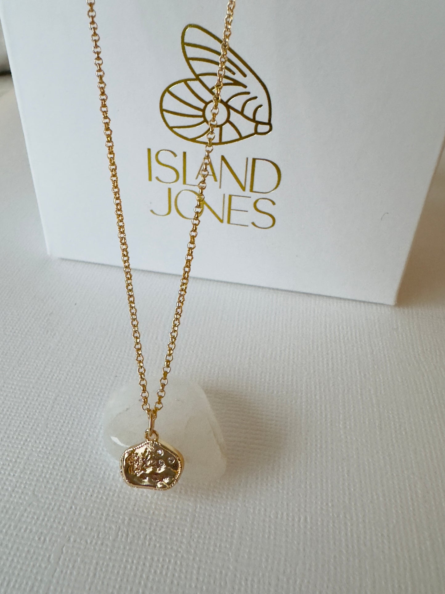 Starry Night Sky 14K Gold Fill pendant on 16" chain necklace
