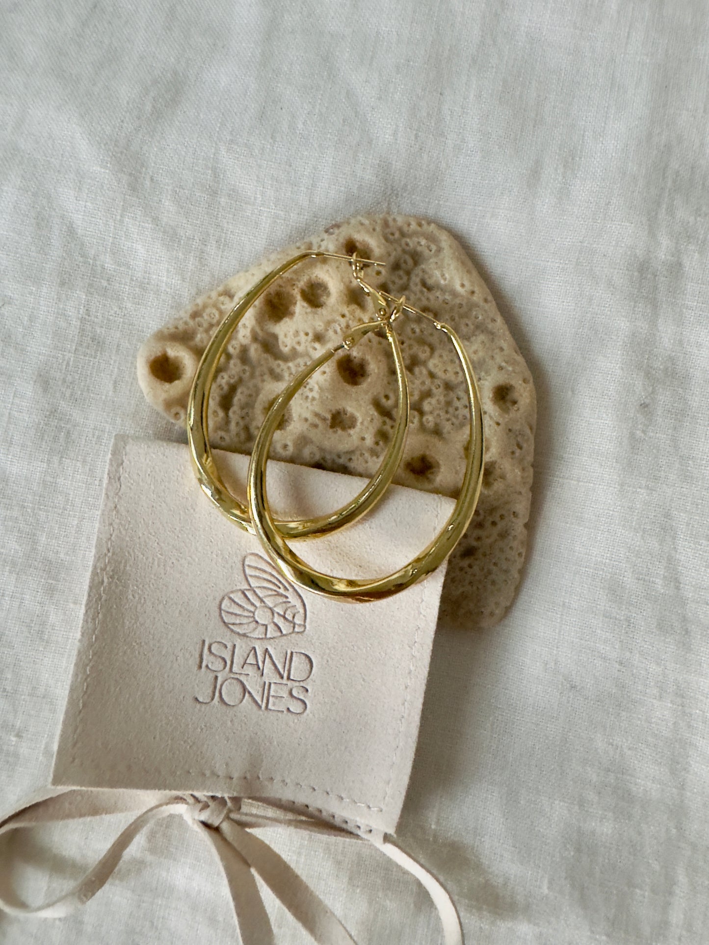 Wave 14K Gold Fill large hoops