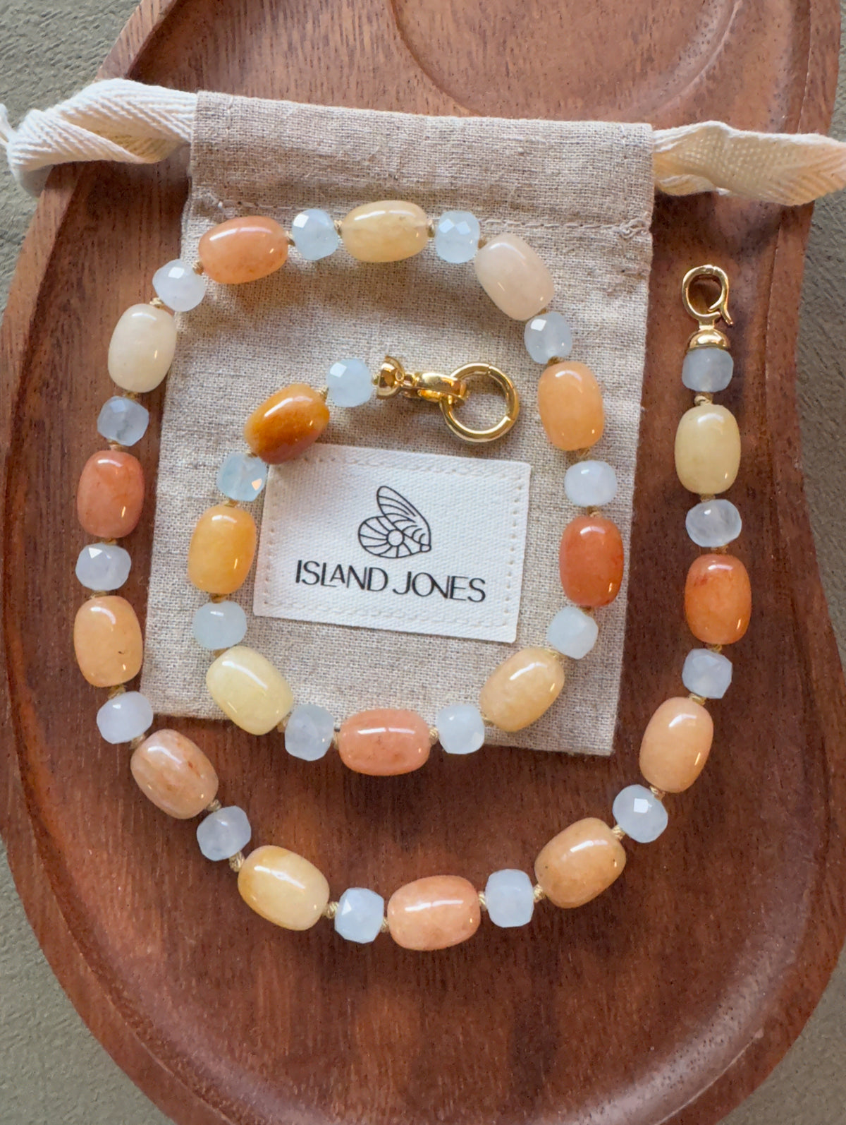 Gemstone Charm Link Necklace - Customisable with your choice of pendants