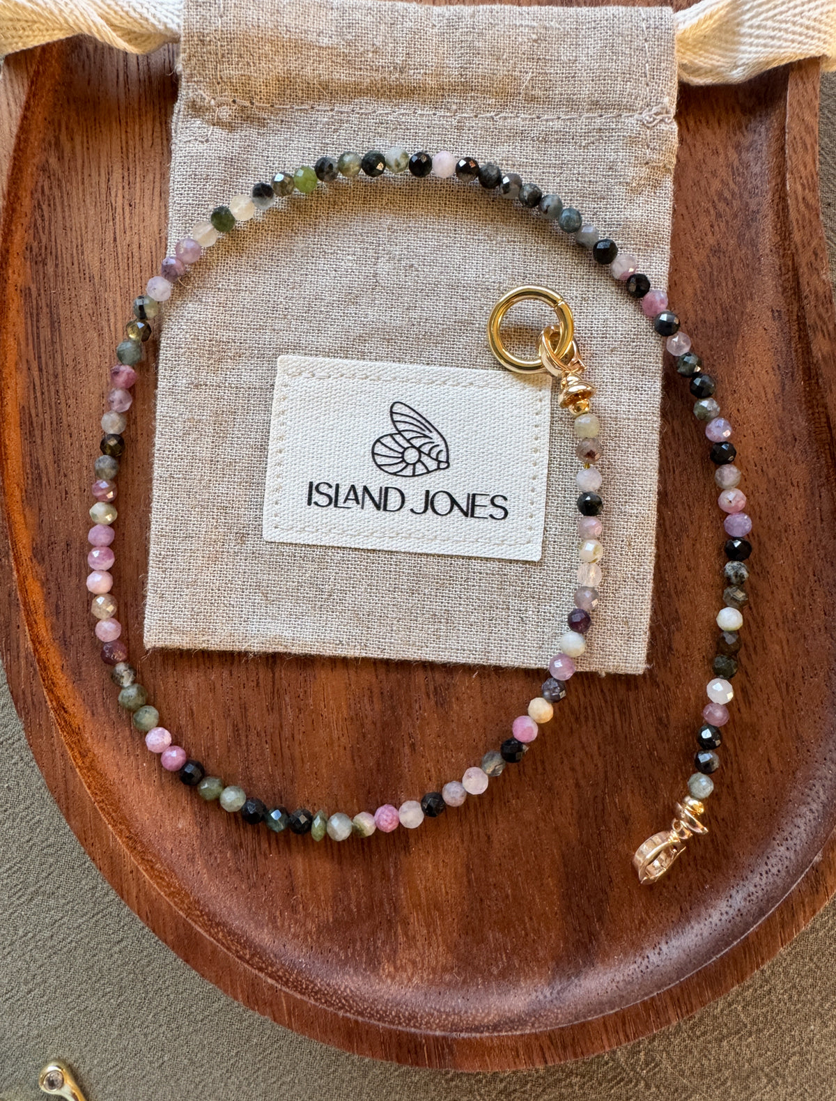 Gemstone Charm Link Necklace - Customisable with your choice of pendants