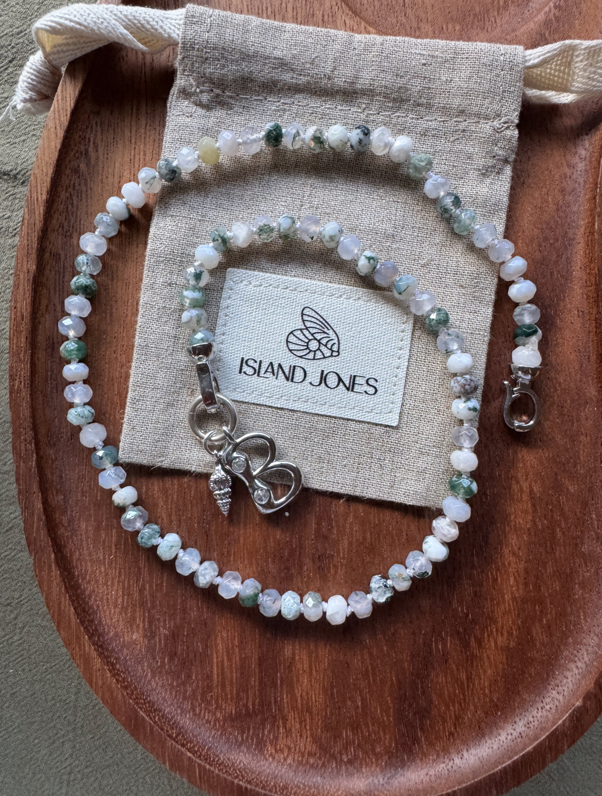 Gemstone Charm Link Necklace - Customisable with your choice of pendants