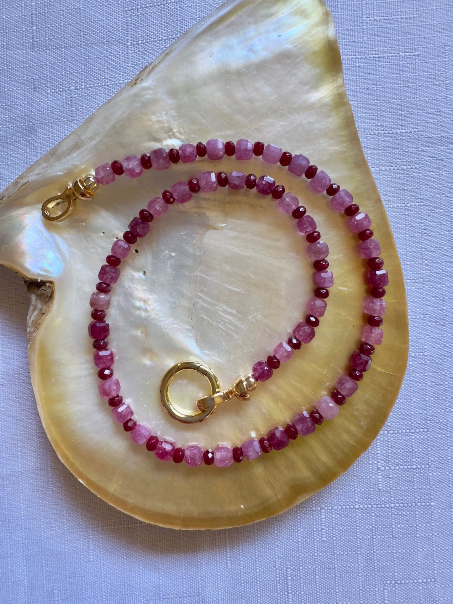 Gemstone Link Necklace - Customisable with your choice of pendants