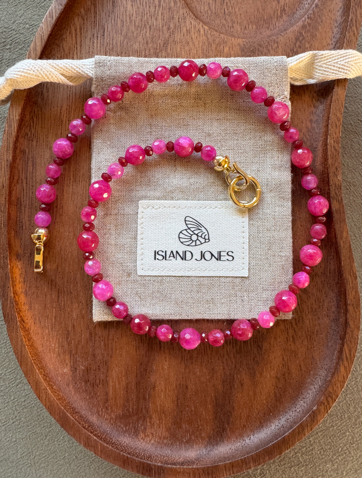 Gemstone Charm Link Necklace - Customisable with your choice of pendants