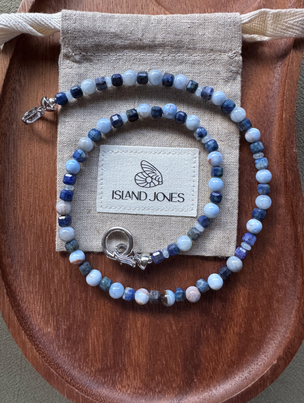 Gemstone Charm Link Necklace - Customisable with your choice of pendants