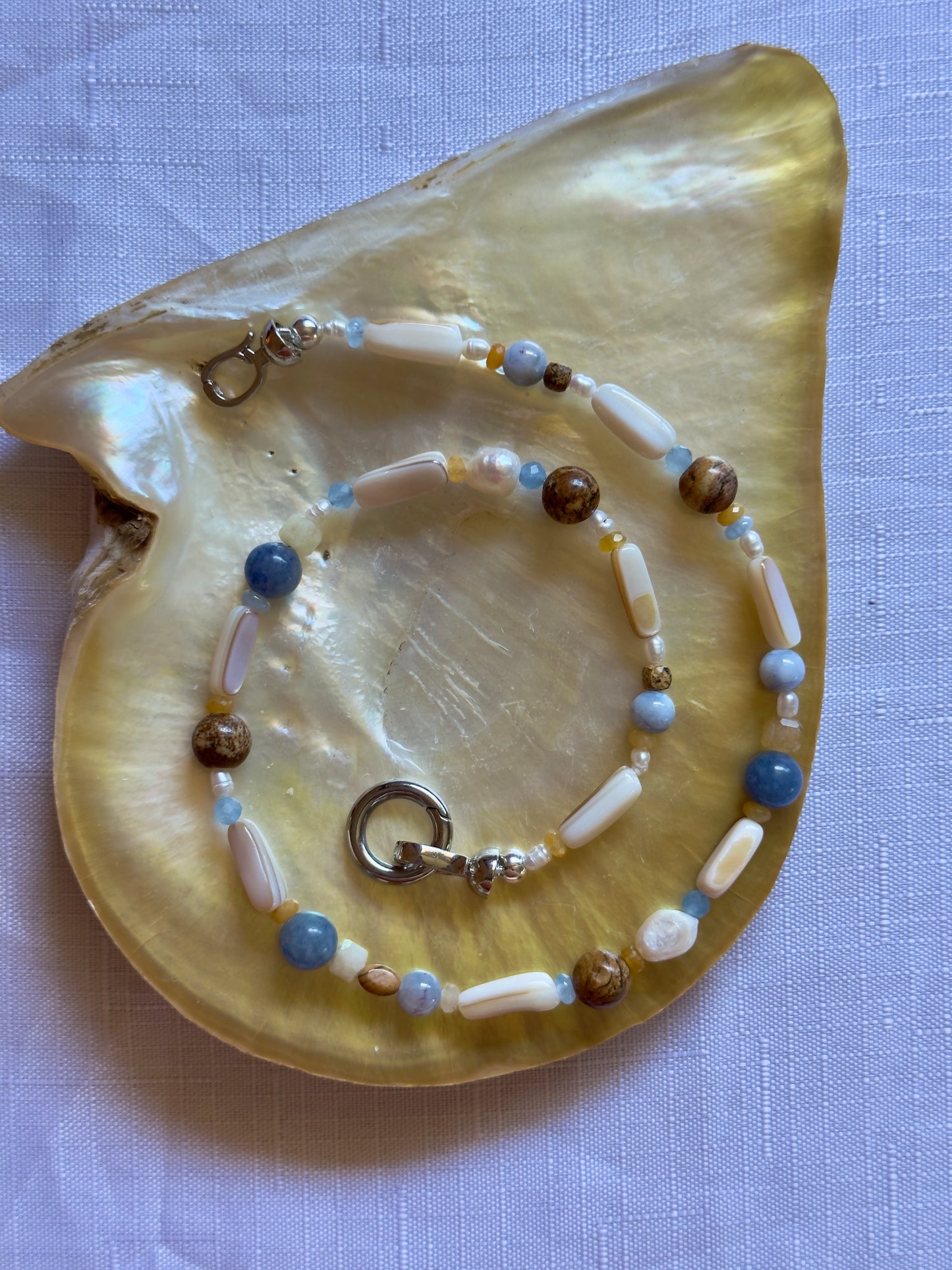 Gemstone Link Necklace - Customisable with your choice of pendants