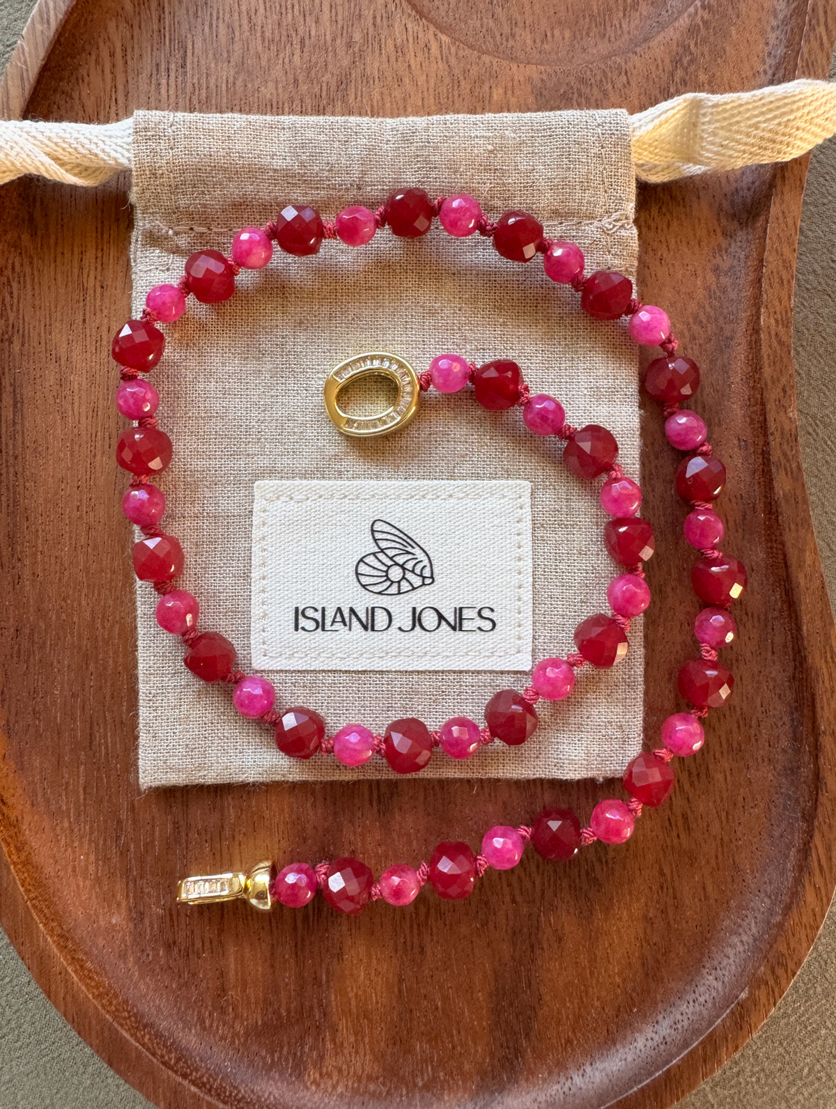Gemstone Charm Link Necklace - Customisable with your choice of pendants