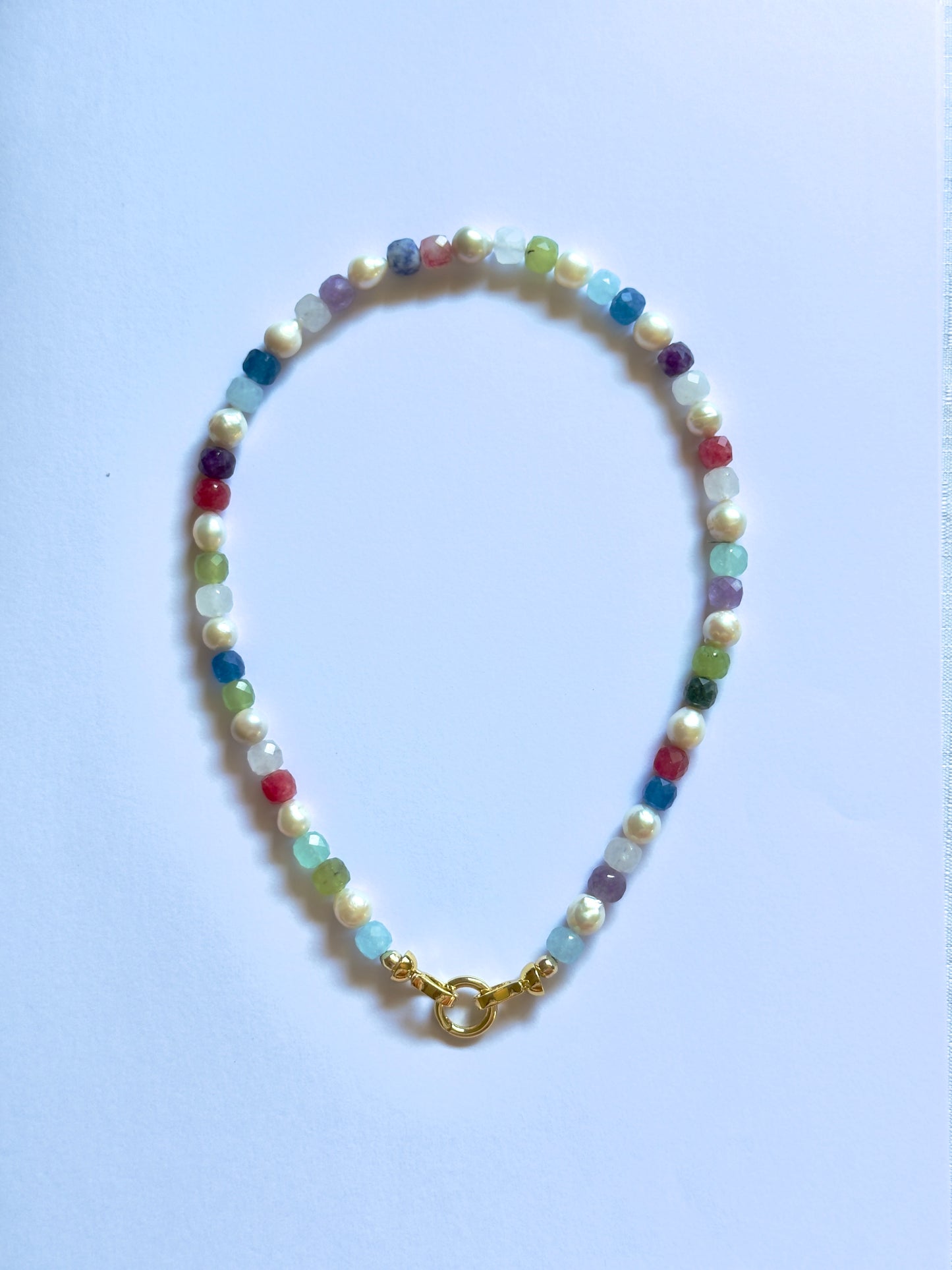 Gemstone Link Necklace - Customisable with your choice of pendants