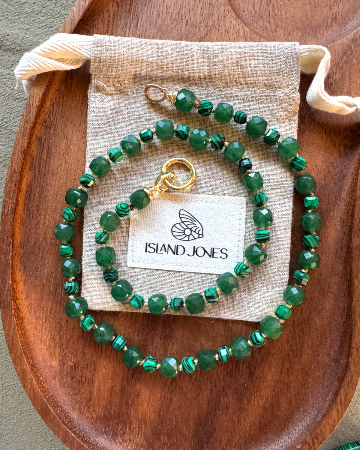 Gemstone Charm Link Necklace - Customisable with your choice of pendants