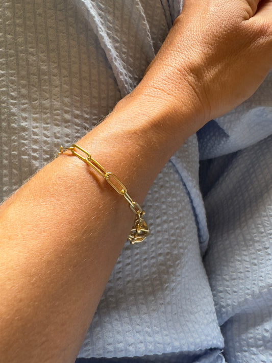 Paper Clip link Chain Bracelet