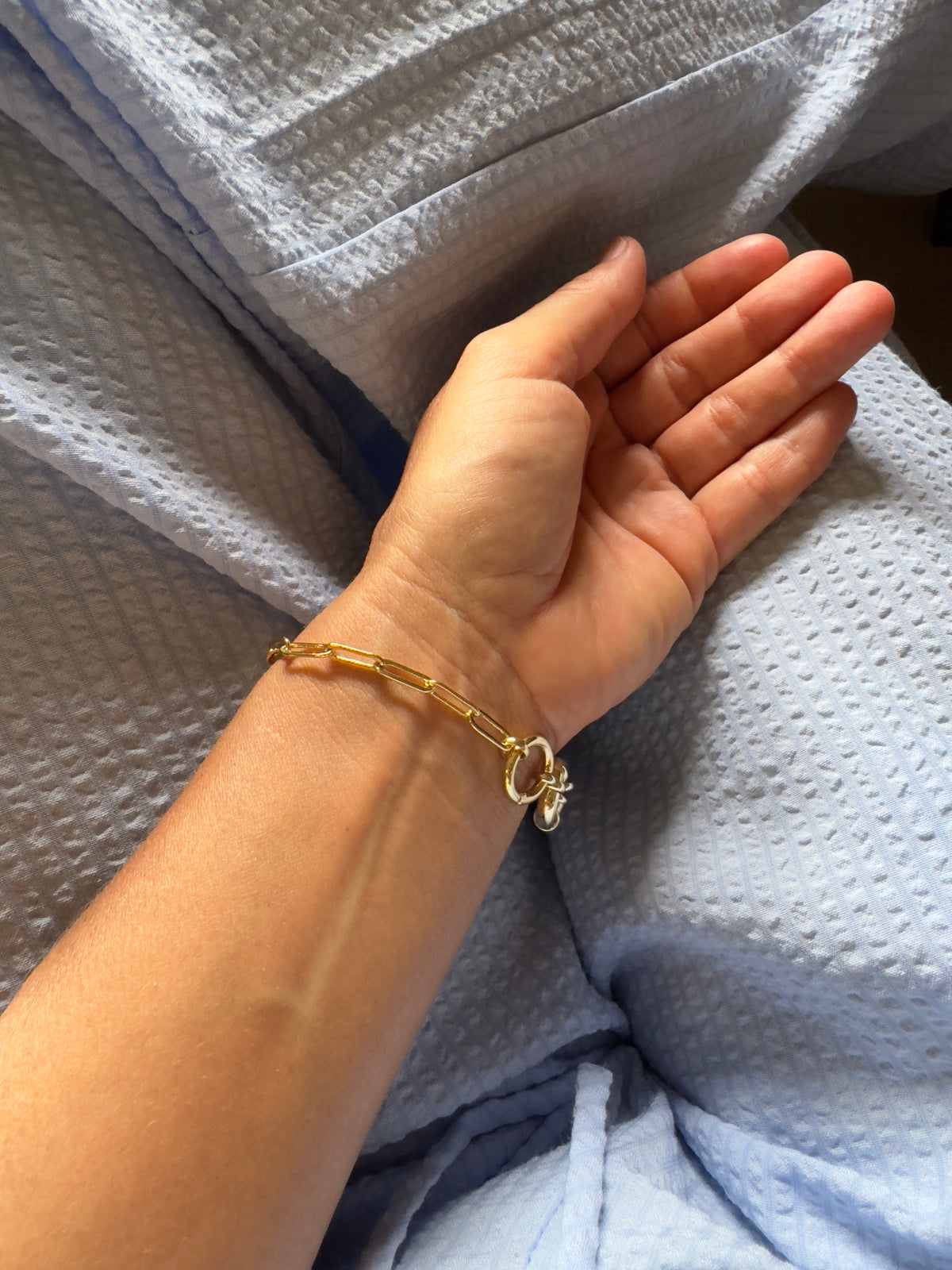 Paper Clip link Chain Bracelet