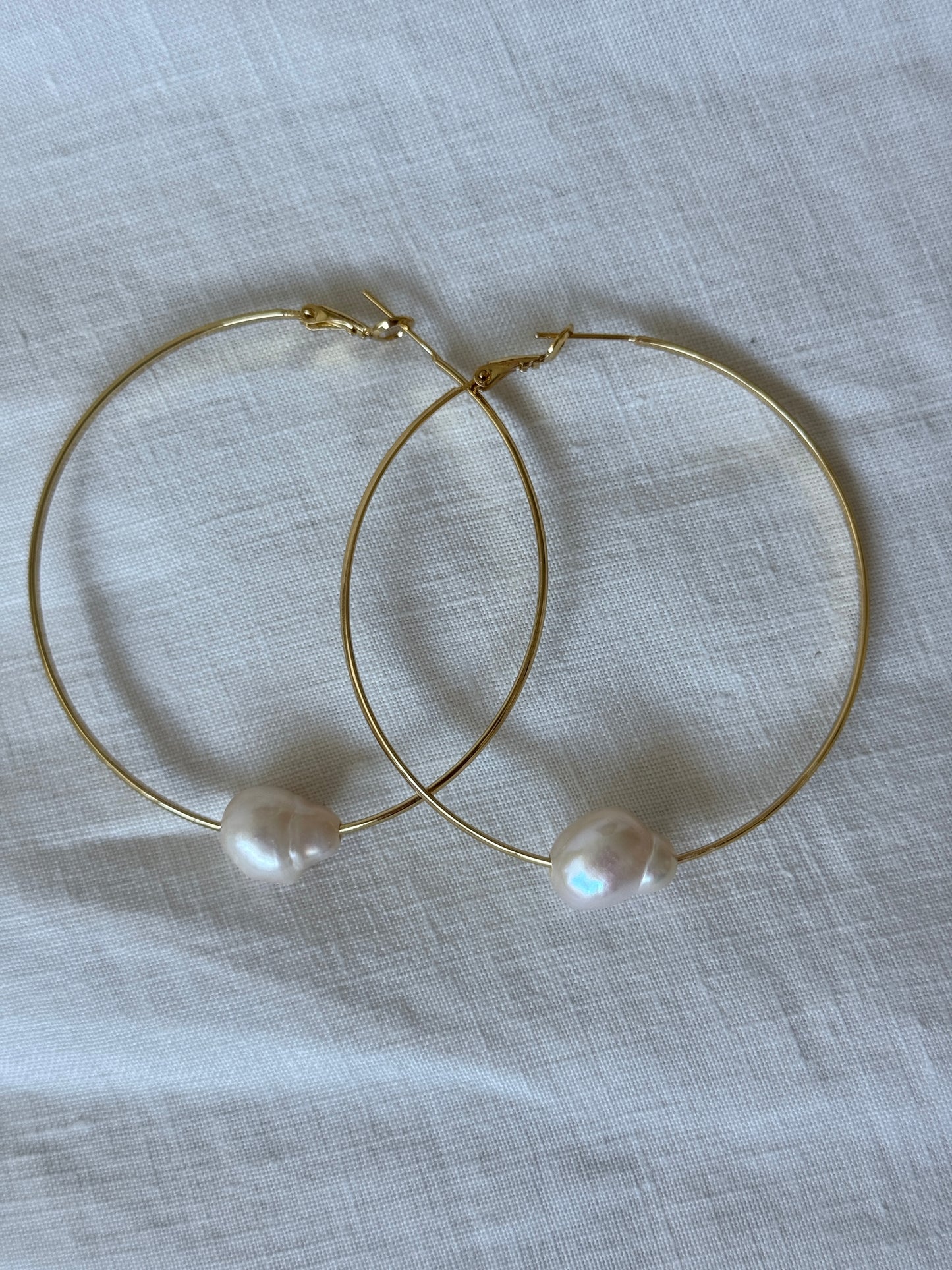 Illumination Pearl Hoops XL 14K Gold Fill