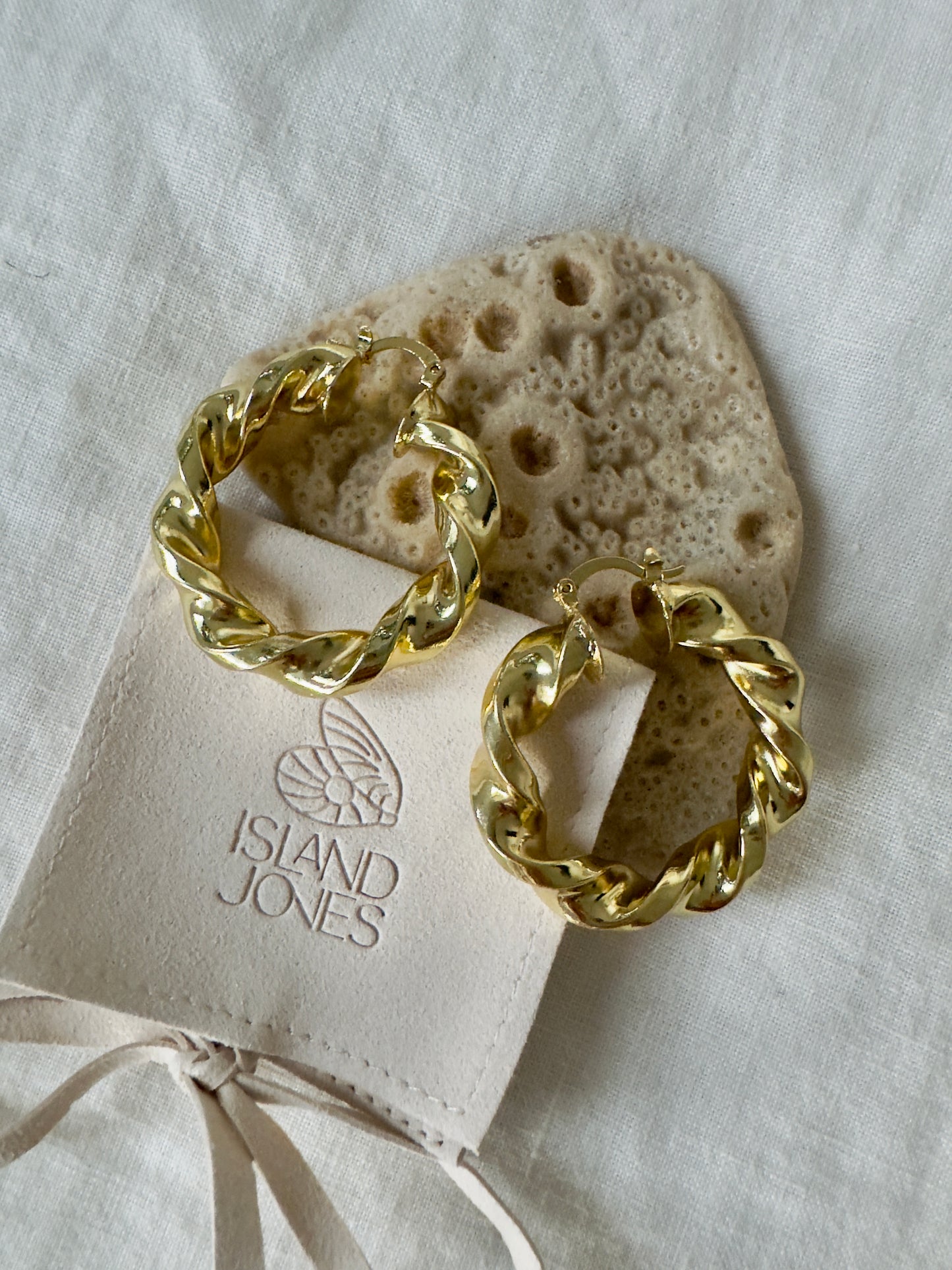 Kelp twist X large 14K Gold Fill Hoops