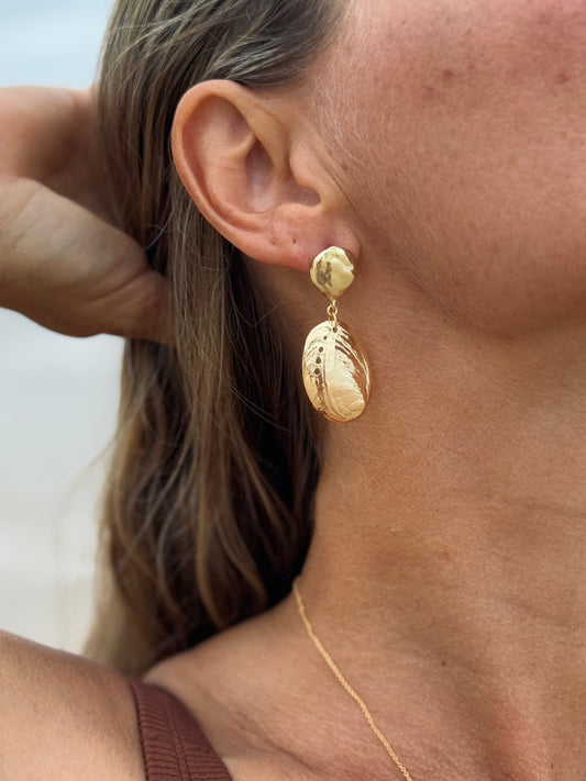 Paua Molten drop earrings