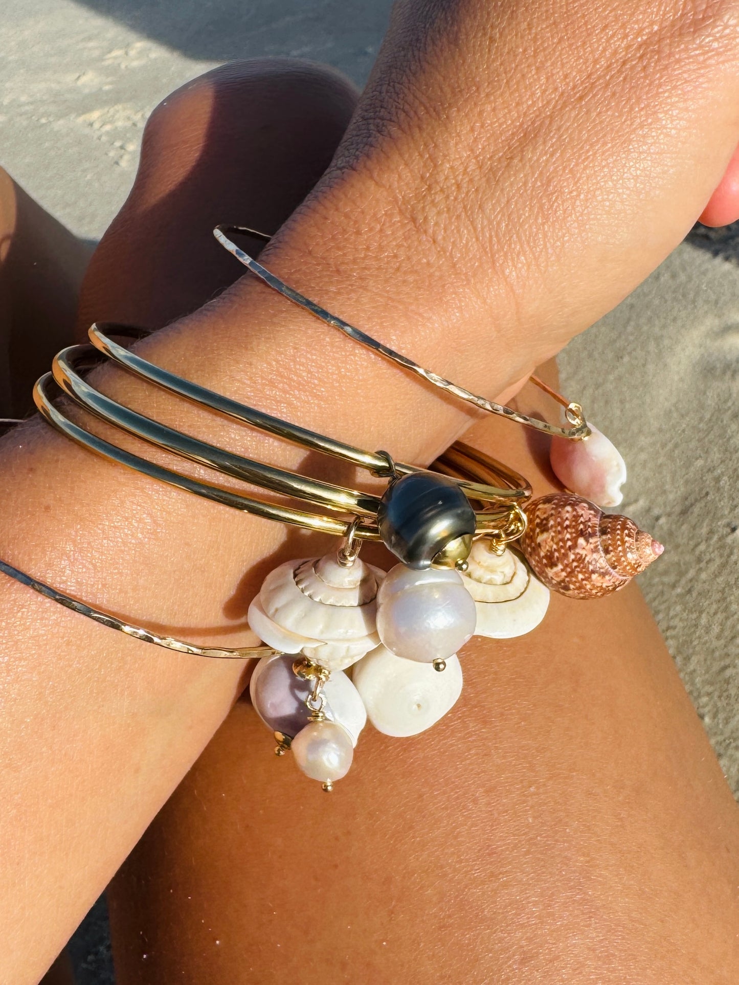 Ocean 14K Gold fill bangle - Customisable