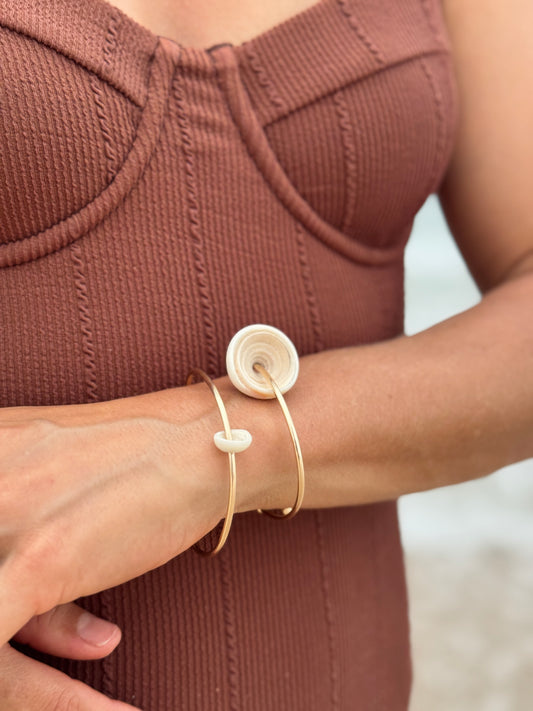 Puka Shell 14k Gold Fill Bangle