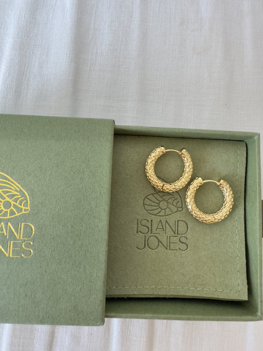 Sea serpent Hoops 14K Gold Fill