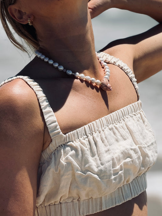 South Coast pearl 14K Gold Fill choker necklace