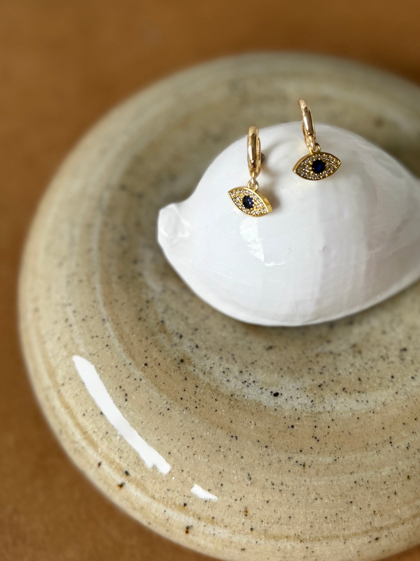 Eye of protection 14K Gold Fill huggie hoops
