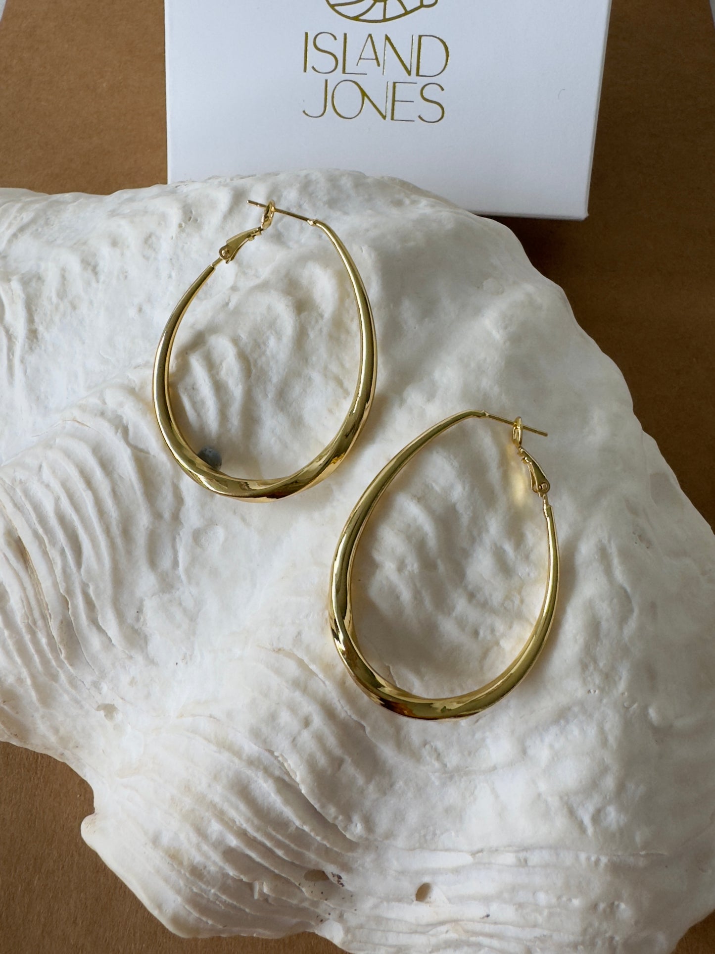Wave 14K Gold Fill large hoops