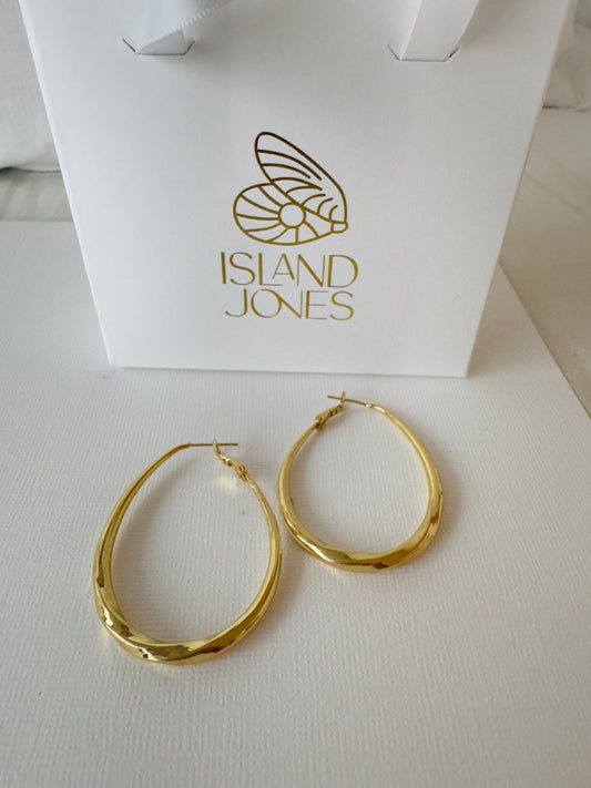 Wave 14K Gold Fill large hoops